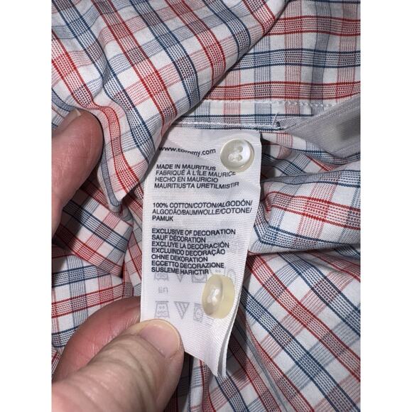 Tommy Hilfiger Men’s M 80’s 2-Ply Plaid Long Sleeve Button Shirt Classic Preppy - Picture 12 of 14